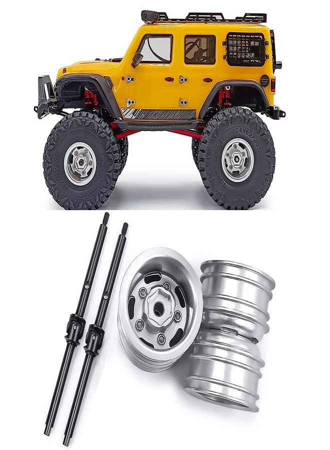 RCHUBAM RC Front Wheel Rims with CVD Drive Shaft for 1/24 Axial SCX24 Deadbolt Bronco C10 RC Crawler Car - Image 2